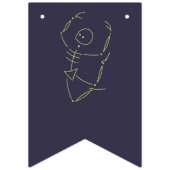 Bannière À Fanions Skeletons d'Halloween (Troisième drapeau)