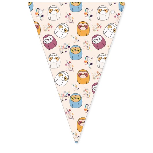 Bannière À Fanions Sleepy Sloth (Troisième drapeau)