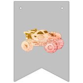 Bannière À Fanions Smile Monster Truck Rally Anniversaire (Premier drapeau)