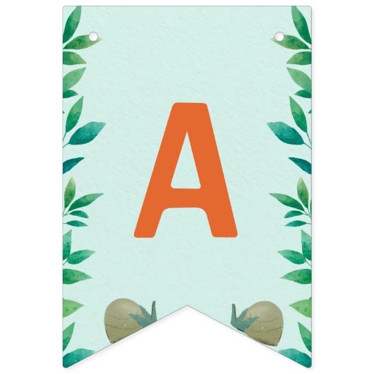 Bannière À Fanions Soeur Dino Thématique fête d'anniversaire des enfa (Deuxième drapeau)