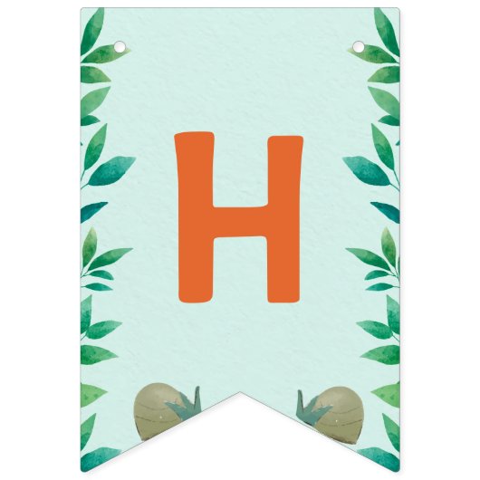 Bannière À Fanions Soeur Dino Thématique fête d'anniversaire des enfa (Premier drapeau)