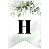 Bannière À Fanions Soirée branchée boho eucalyptus vert 16e anniversa (Premier drapeau)