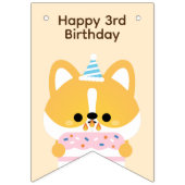 Bannière À Fanions Soirée d'anniversaire très simple (Premier drapeau)