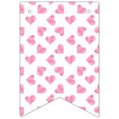 Bannière À Fanions Soirée de Saint-Valentin au coeur mignon (Troisième drapeau)