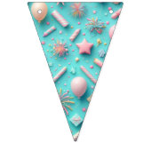 Bannière À Fanions Soirée en bleu (Premier drapeau)