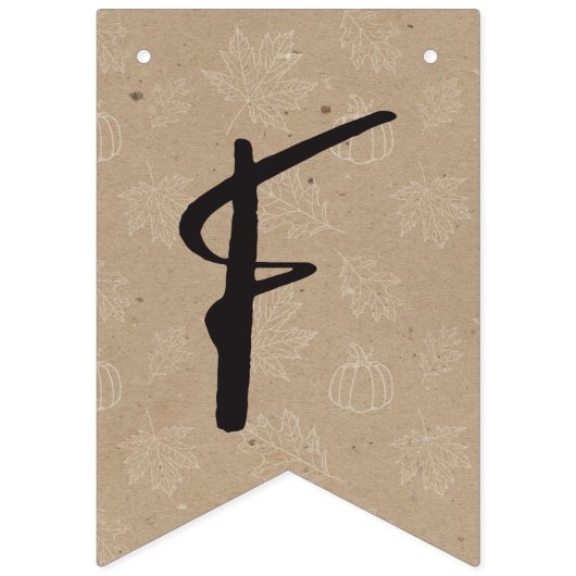 Bannière À Fanions Soirée Kraft Friendsgiving (Deuxième drapeau)