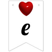 Bannière À Fanions Sois Ma Saint-Valentin ! Cœurs rouges (Deuxième drapeau)