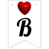 Bannière À Fanions Sois Ma Saint-Valentin ! Cœurs rouges (Premier drapeau)