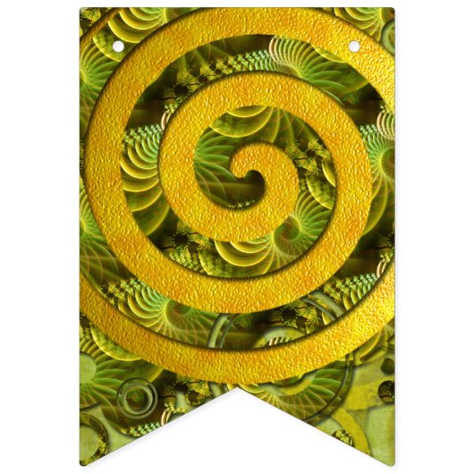 Bannière À Fanions Solde de puissance spirale or (Premier drapeau)