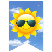 Bannière À Fanions soleil heureux avec lunettes de soleil (Deuxième drapeau)