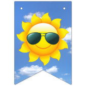 Bannière À Fanions soleil heureux avec lunettes de soleil (Troisième drapeau)