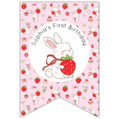 Bannière À Fanions Some Bunny Pink Birthday Banner (Premier drapeau)