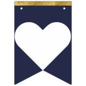 Bannière À Fanions Son A Boy Navy et Gold Nautical (Deuxième drapeau)