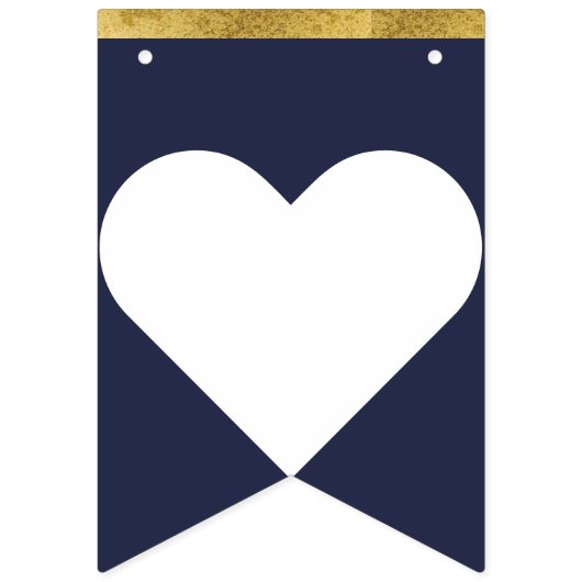 Bannière À Fanions Son A Boy Navy et Gold Nautical (Deuxième drapeau)