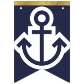 Bannière À Fanions Son A Boy Navy et Gold Nautical (Premier drapeau)