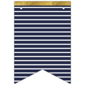 Bannière À Fanions Son A Boy Navy et Gold Nautical (Troisième drapeau)