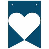 Bannière À Fanions Son étamine nautique bleue et blanche d'un garçon (Deuxième drapeau)