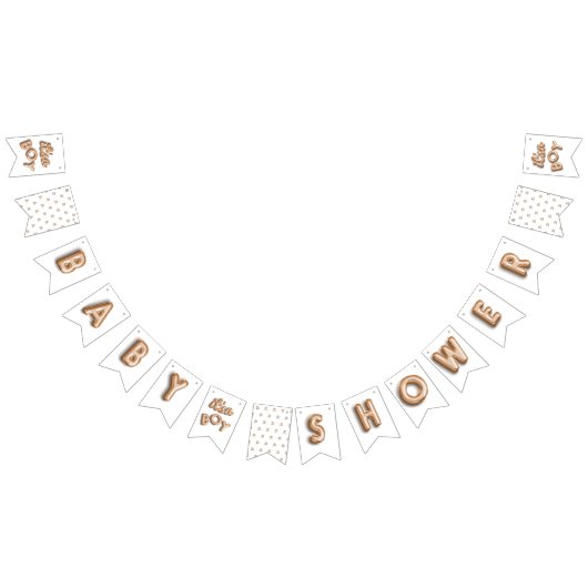 Bannière À Fanions SON un garçon ! Étamine d'or (Tout)