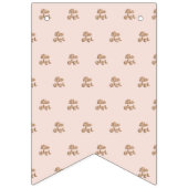 Bannière À Fanions SON une fille ! S'est levée/étamine rose d'or (Deuxième drapeau)