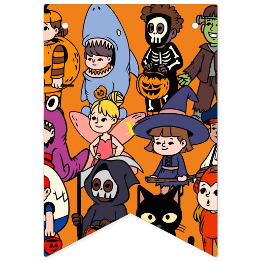 Bannière À Fanions sorcière assistant chatte lune bloomstick (Premier drapeau)