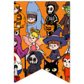 Bannière À Fanions sorcière assistant chatte lune bloomstick (Troisième drapeau)