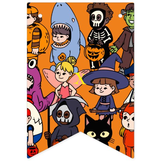 Bannière À Fanions sorcière assistant chatte lune bloomstick (Troisième drapeau)