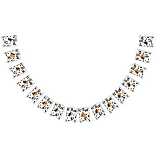 Bannière À Fanions sorcière assistant chatte lune bloomstick