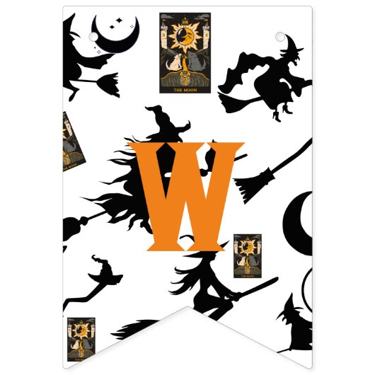 Bannière À Fanions sorcière assistant chatte lune bloomstick (Deuxième drapeau)