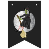 Bannière À Fanions Sorcière méchante à la Pleine lune (Premier drapeau)