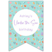 Bannière À Fanions Sous la mer Anniversaire (Premier drapeau)