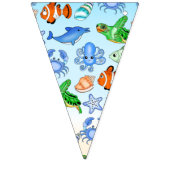 Bannière À Fanions Sous la mer | Créatures marines (Deuxième drapeau)