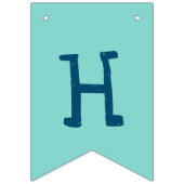 Bannière À Fanions Sous la mer Sirène requin Joyeux anniversaire (Deuxième drapeau)