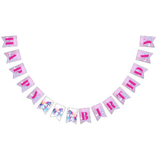 Bannière À Fanions Spirit Coloré Pony 2 Heureux Anniversaire Bubbles