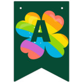 Bannière À Fanions St. Patrick's Birthday Rainbow Clover Green Irish (Troisième drapeau)
