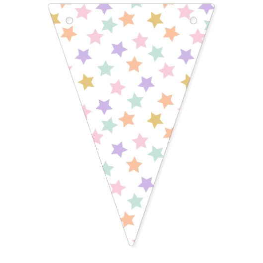Bannière À Fanions Star Confetti (Pastel) (Premier drapeau)