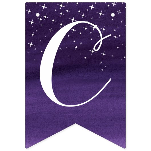 Bannière À Fanions Starry night mariage félicitations bund (Deuxième drapeau)