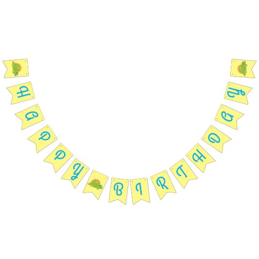 Bannière À Fanions Stegosaurus Dinosaur fête d'anniversaire (Tout)