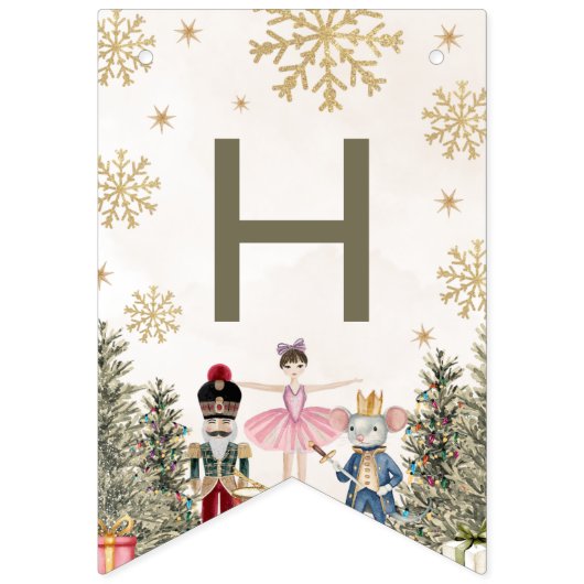 Bannière À Fanions Sugar Plum Nutcracker Birthday Banner (Deuxième drapeau)