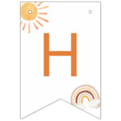 Bannière À Fanions Sun Little Sunshine Arc-en-ciel Joyeux anniversair (Deuxième drapeau)