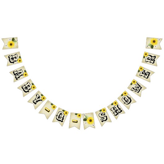 Bannière À Fanions Sunflower Baby Q (Tout)