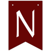 Bannière À Fanions Sunflower Country Graduation Party Maroon (Troisième drapeau)