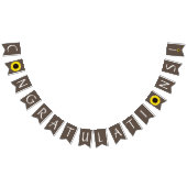 Bannière À Fanions Sunflowers Country Graduation Party Brown (Tout)