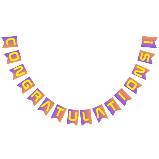 Bannière À Fanions Sunset Vibrant Moderne Tech Graduation (Tout)