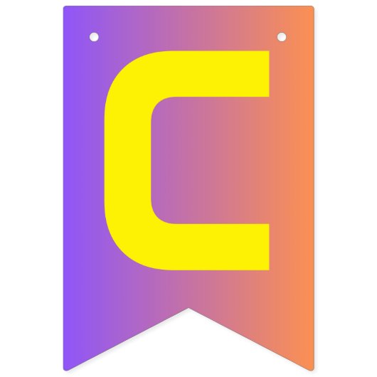 Bannière À Fanions Sunset Vibrant Moderne Tech Graduation (Premier drapeau)