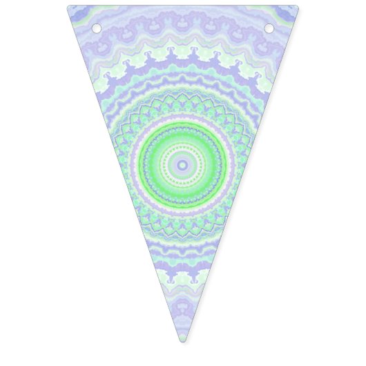 Bannière À Fanions Super Trippy Boho Hippie Kaleidoscope Abstrait (Premier drapeau)