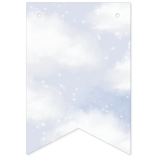 Bannière À Fanions Sur le nuage 9 Dusty Blue Dreamy Sky (Premier drapeau)