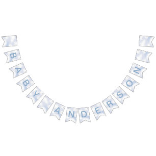 Bannière À Fanions Sur un nuage 9 ciel rêveur bleu poussiéreux