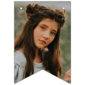 Bannière À Fanions Sweet 16 Party, chute Parties scintillant Turquois (Premier drapeau)