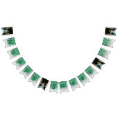 Bannière À Fanions Sweet 16 Party, Falling Green Parties scintillant (Tout)