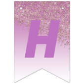 Bannière À Fanions Sweet 16 Party, Falling Rose Gold Parties scintill (Deuxième drapeau)